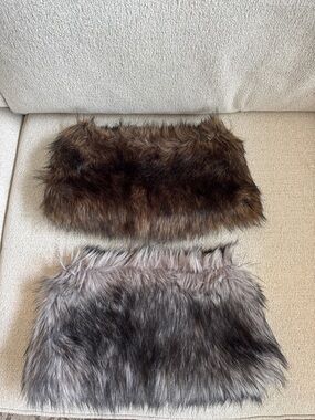 Michael Kors  Faux Fur Infinity Scarves - Brown & Gray